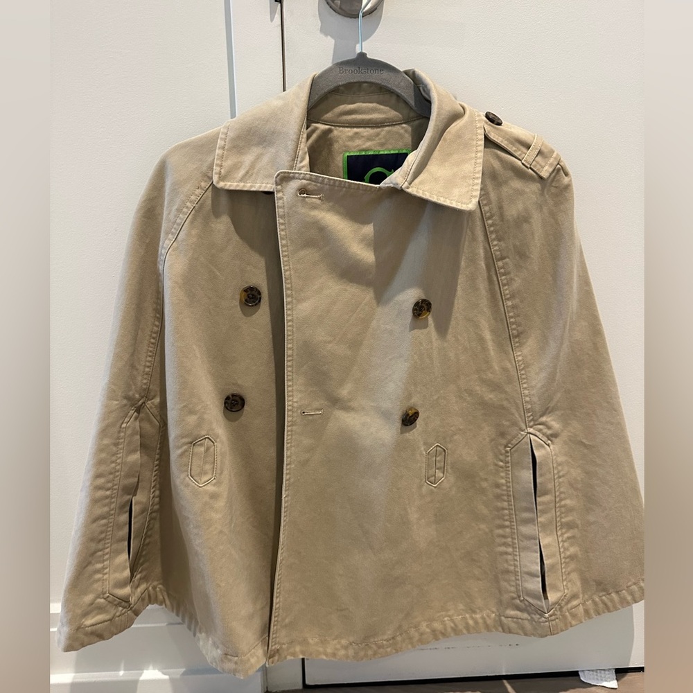 C. Wonder Cropped Trench Coat Cape
